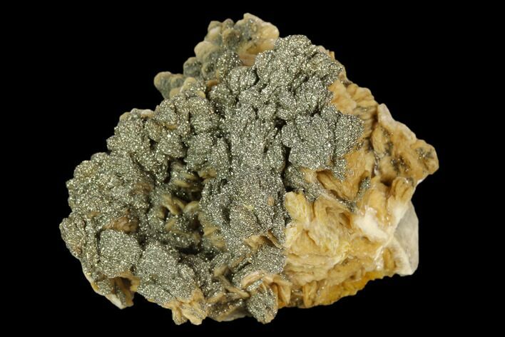 Pyrite Encrusted Barite Crystal Cluster - Lubin Mine, Poland #130503